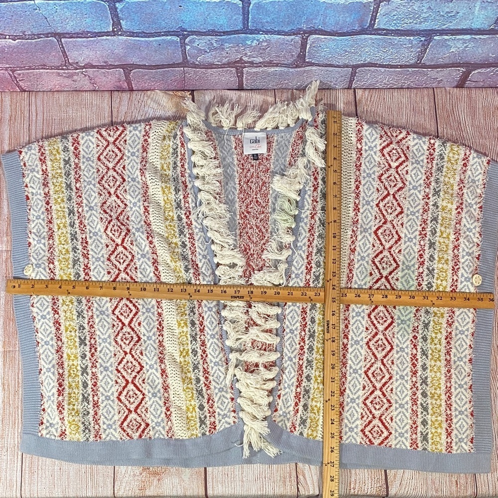 CAbi Open Front Knit Cardigan Women’s XS/S Multicolor Great Condition - Picture 6 of 15